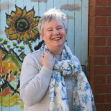 Silk & Felt Floral Delft Scarf - The Leprosy Mission Shop