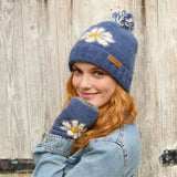 Daisy Roll Back Bobble Beanie