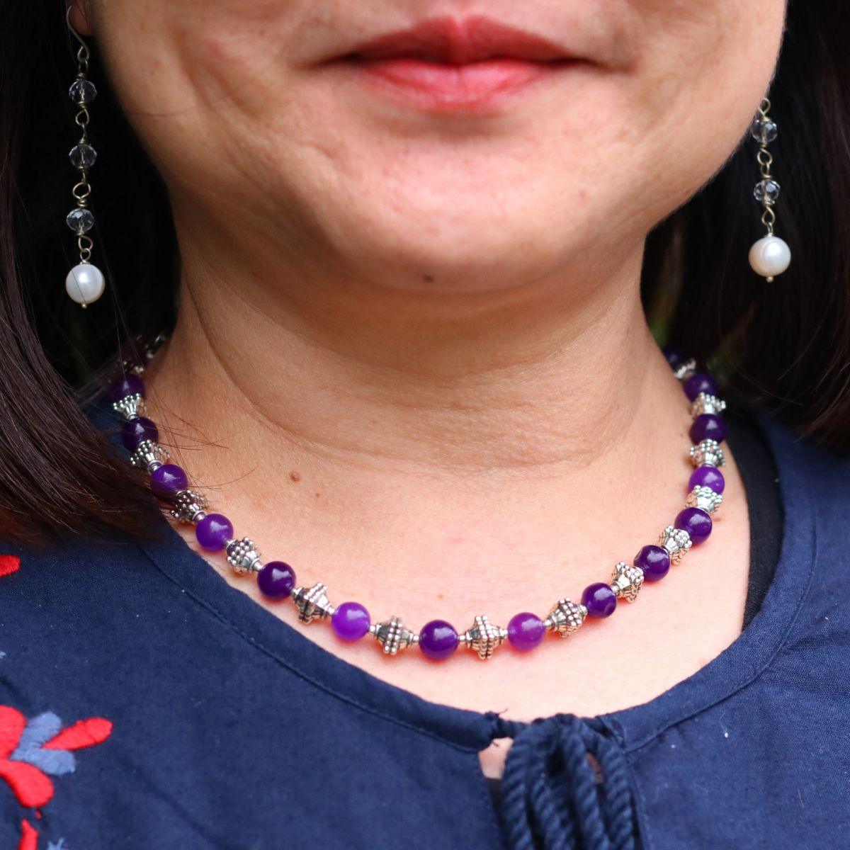 Violet Amethyst Necklace - The Leprosy Mission Shop