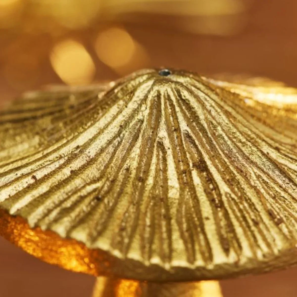 Brass Finish Mushroom Incense Holder