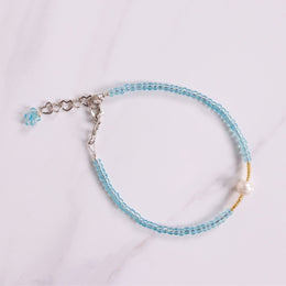 Pearl Turquoise Bead Anklet