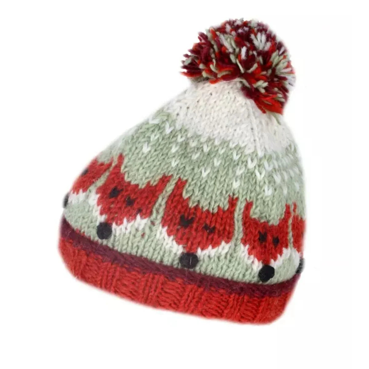 Kids Animal Bobble Hat - Fox