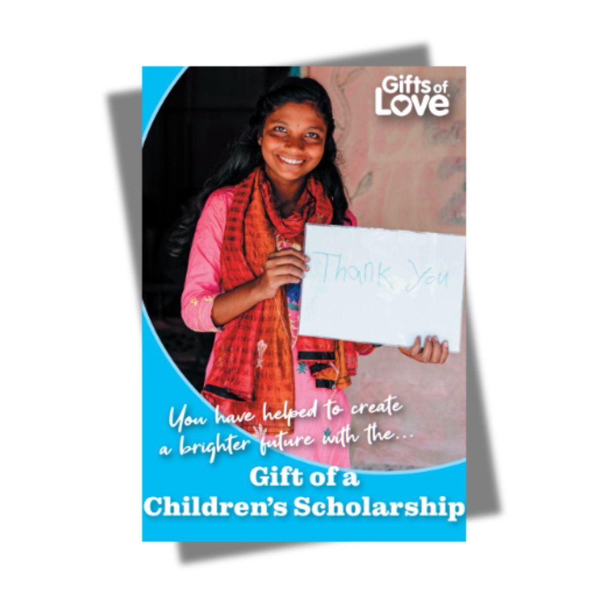 Children Scholarship - Gift of Love (Donation) - The Leprosy Mission Shop
