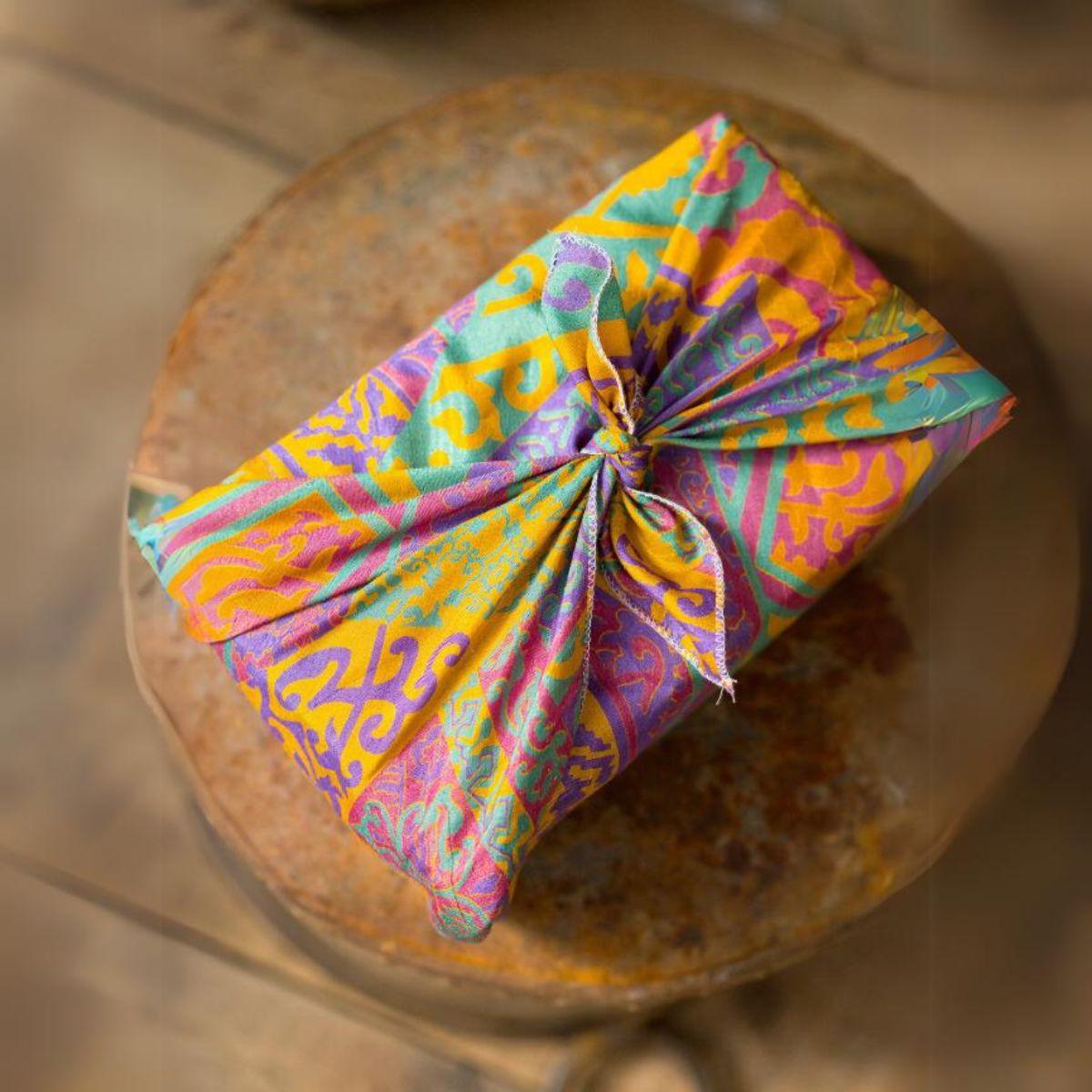 Set of 4 Recycled Sari Gift Wraps