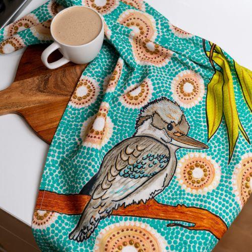 Kookaburra Tea Towel