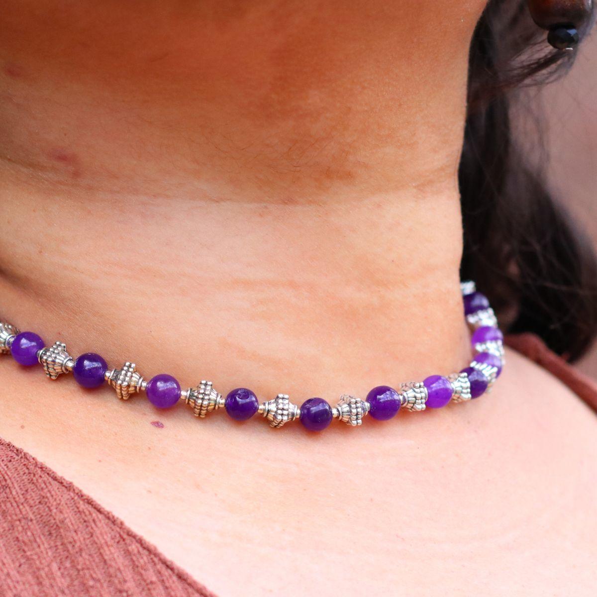 Violet Amethyst Necklace - The Leprosy Mission Shop