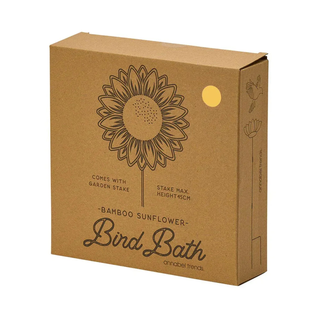 Bamboo Bird Bath - Sunflower Yellow