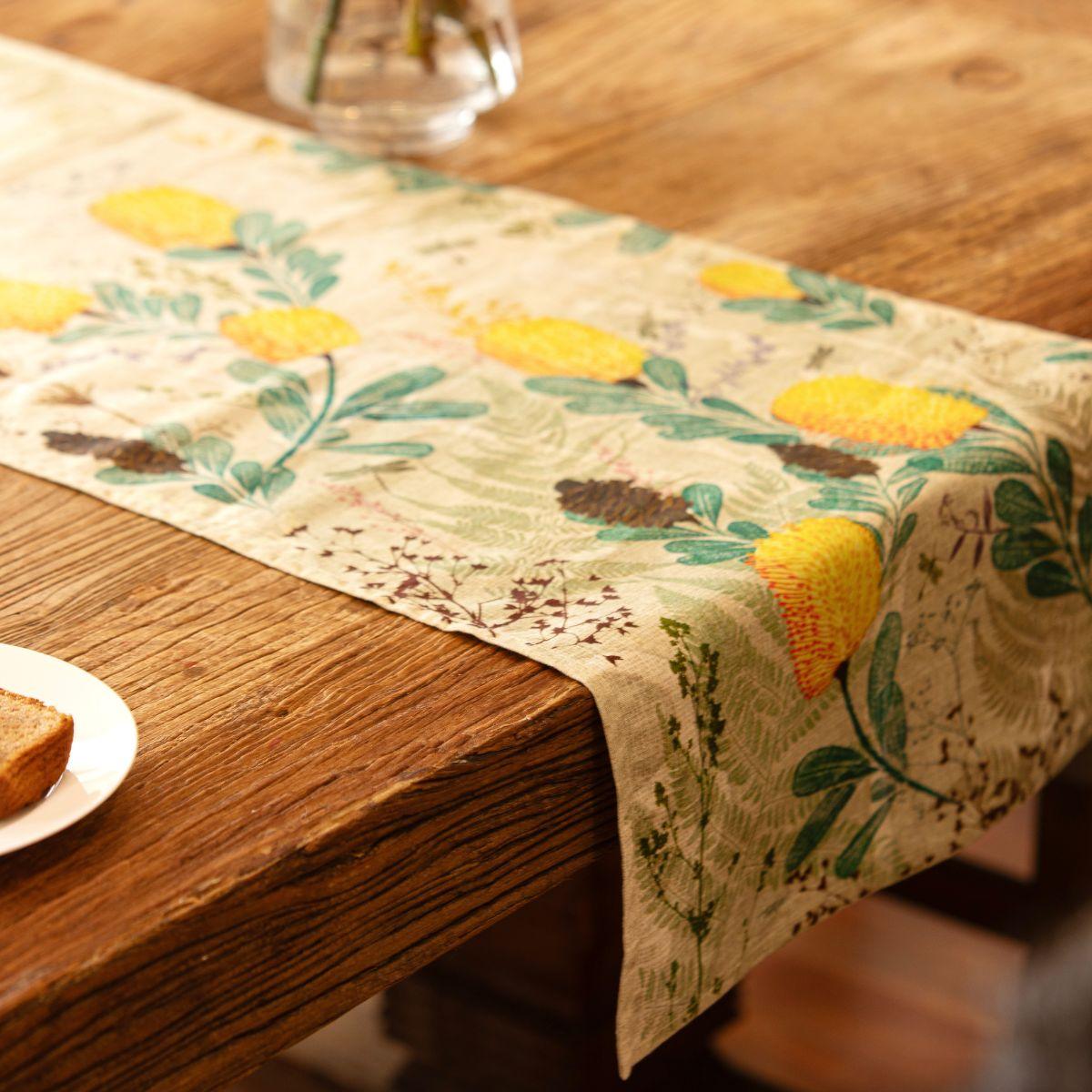 Golden Banksia Table Runner