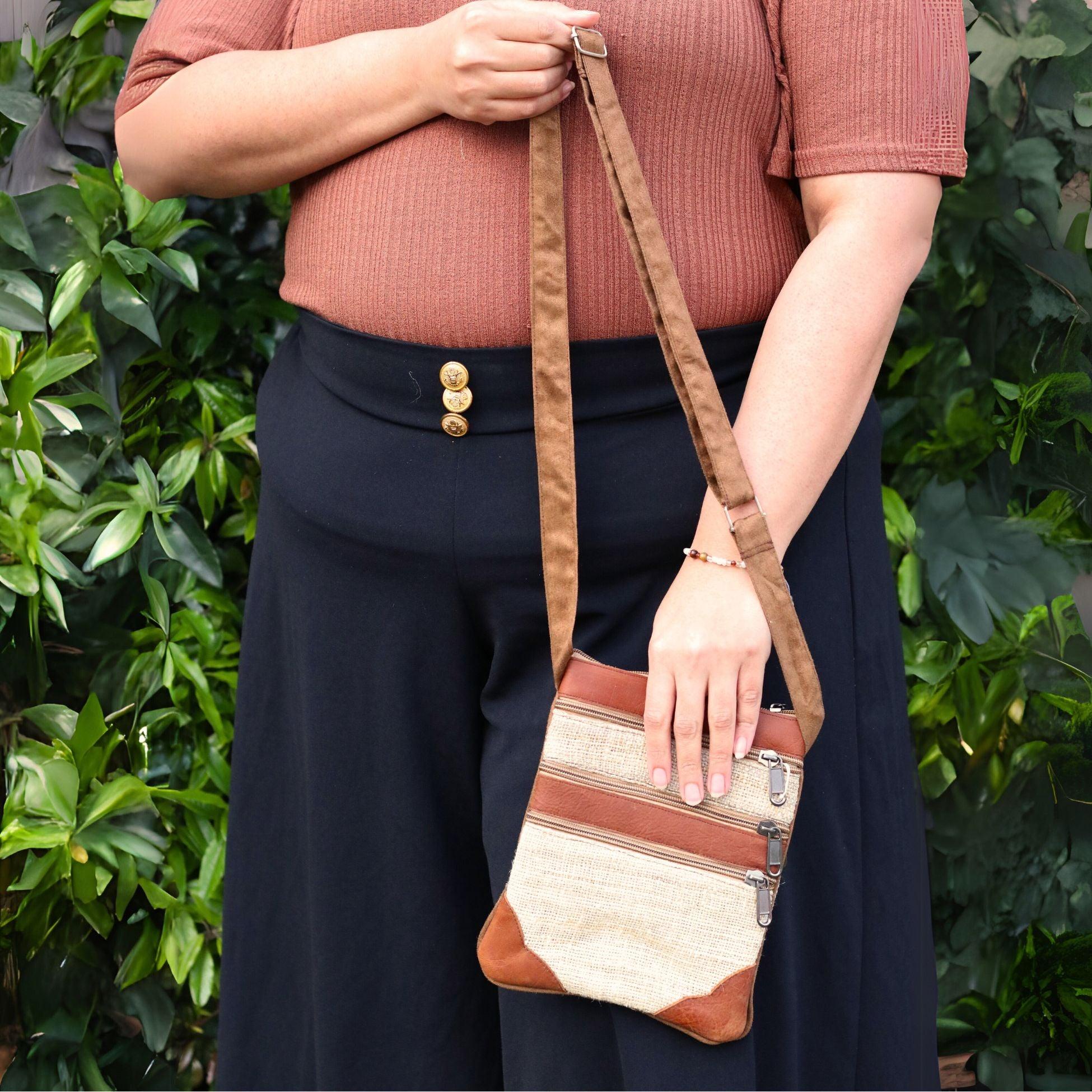 Hemp Leather Passport Bag - The Leprosy Mission Shop
