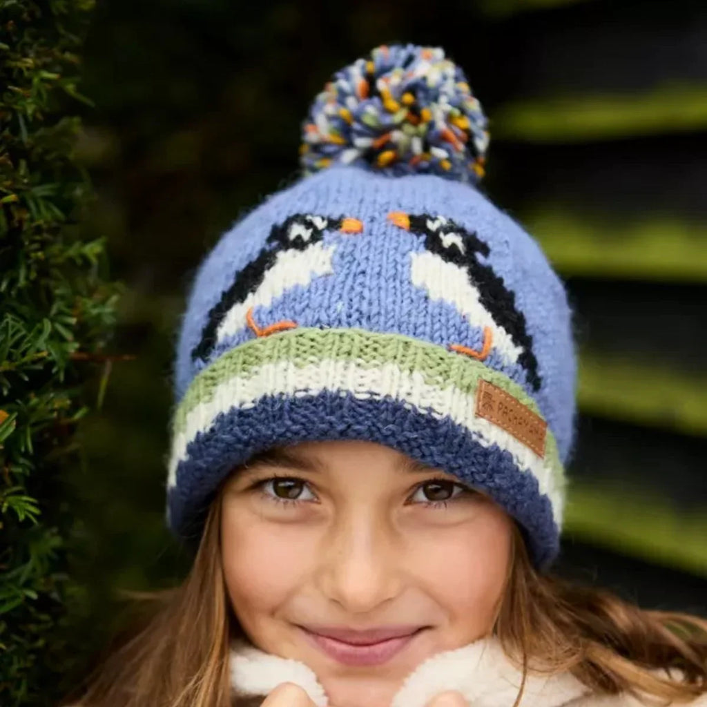 Kids Animal Bobble hat Puffin