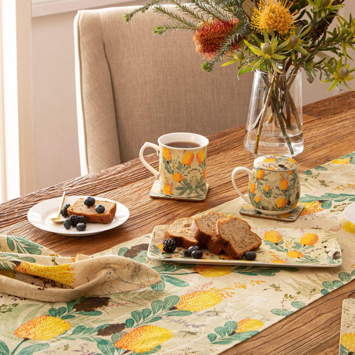 Golden Banksia Table Runner