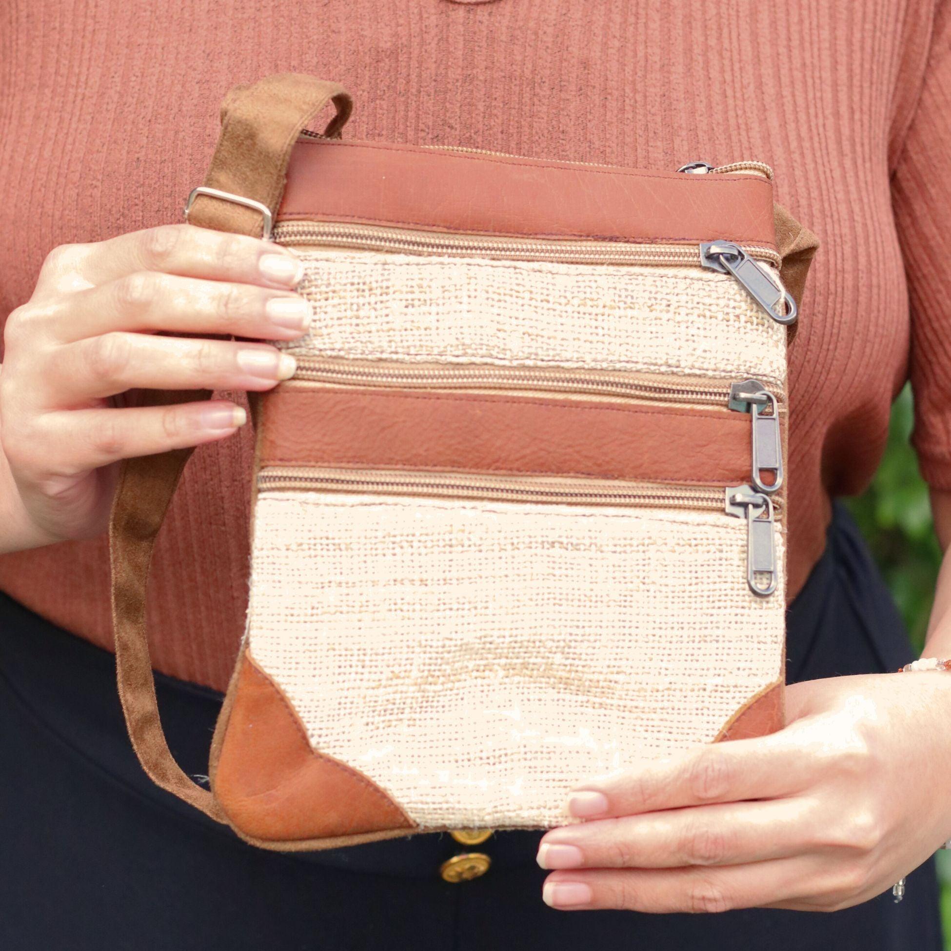 Hemp Leather Passport Bag - The Leprosy Mission Shop