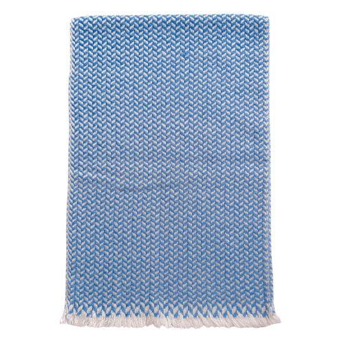 Wool Herringbone Blue Scarf - The Leprosy Mission Shop