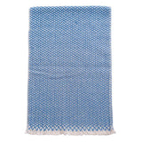 Wool Herringbone Blue Scarf
