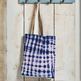 Indigo Tie Dye Cotton Shopping Bag