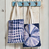 Indigo Tie Dye Cotton Shopping Bag