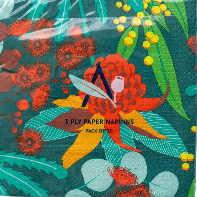 Australian Botanicals Paper Napkins Set 20