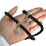 Black Bead Necklace