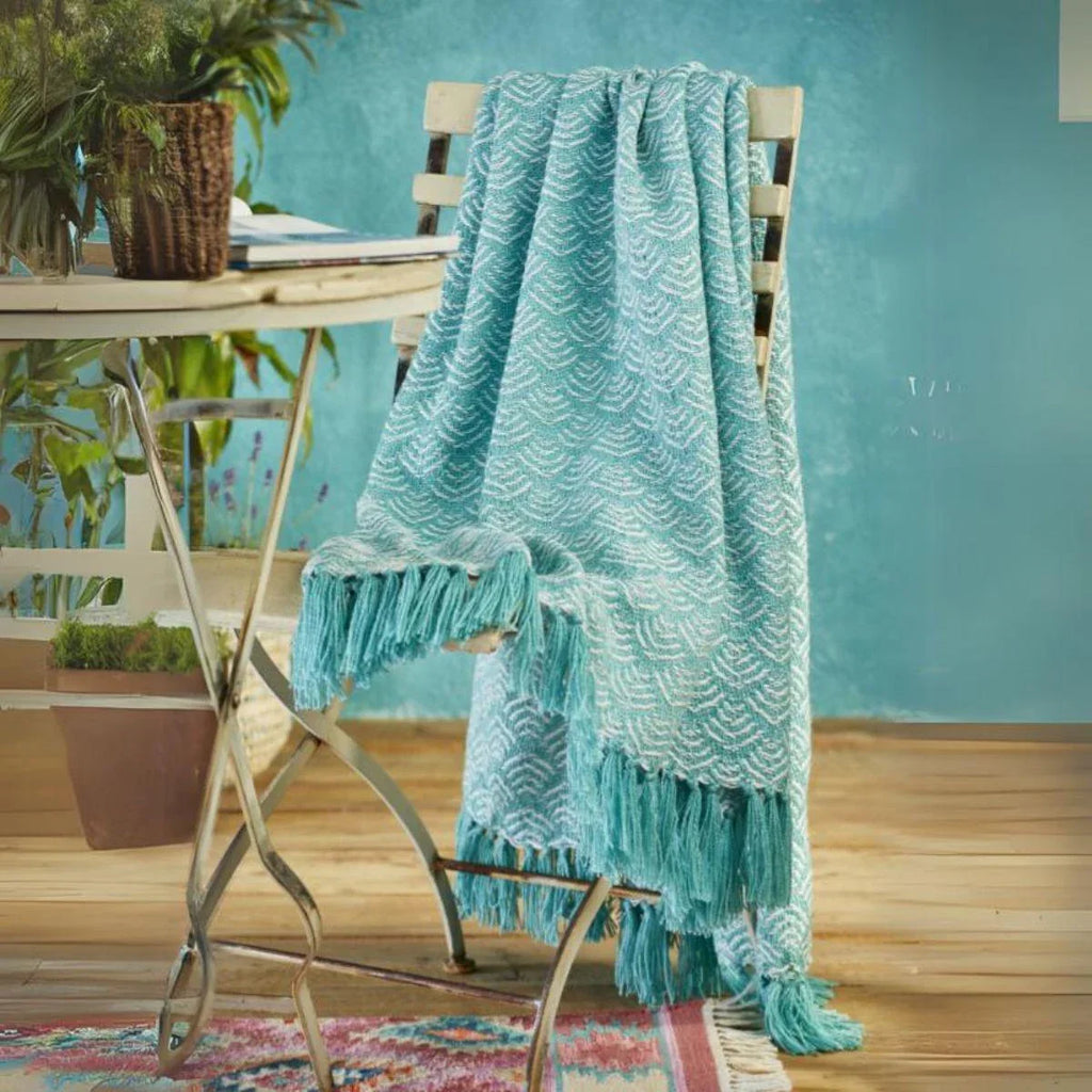 Recycled Bottle Waves Throw - The Leprosy Mission Shop