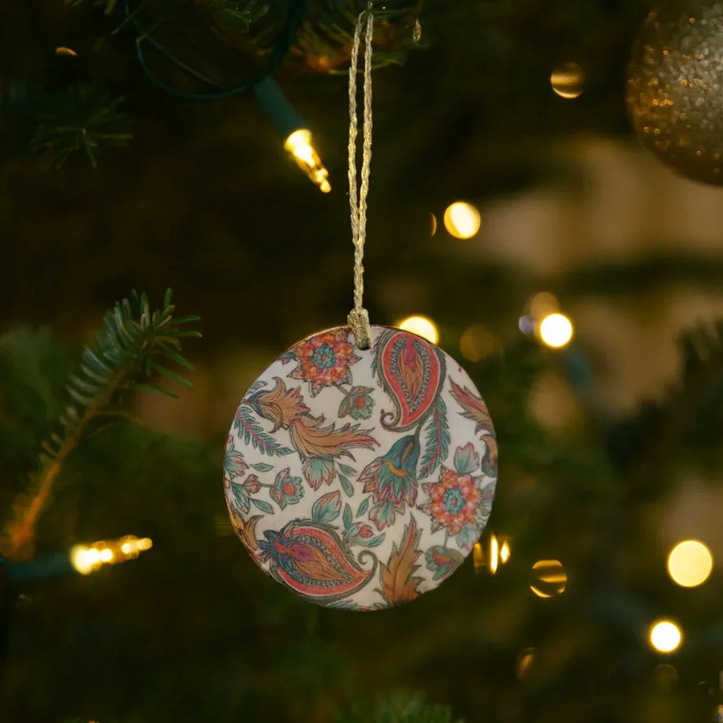 Resin Round Christmas Ornament