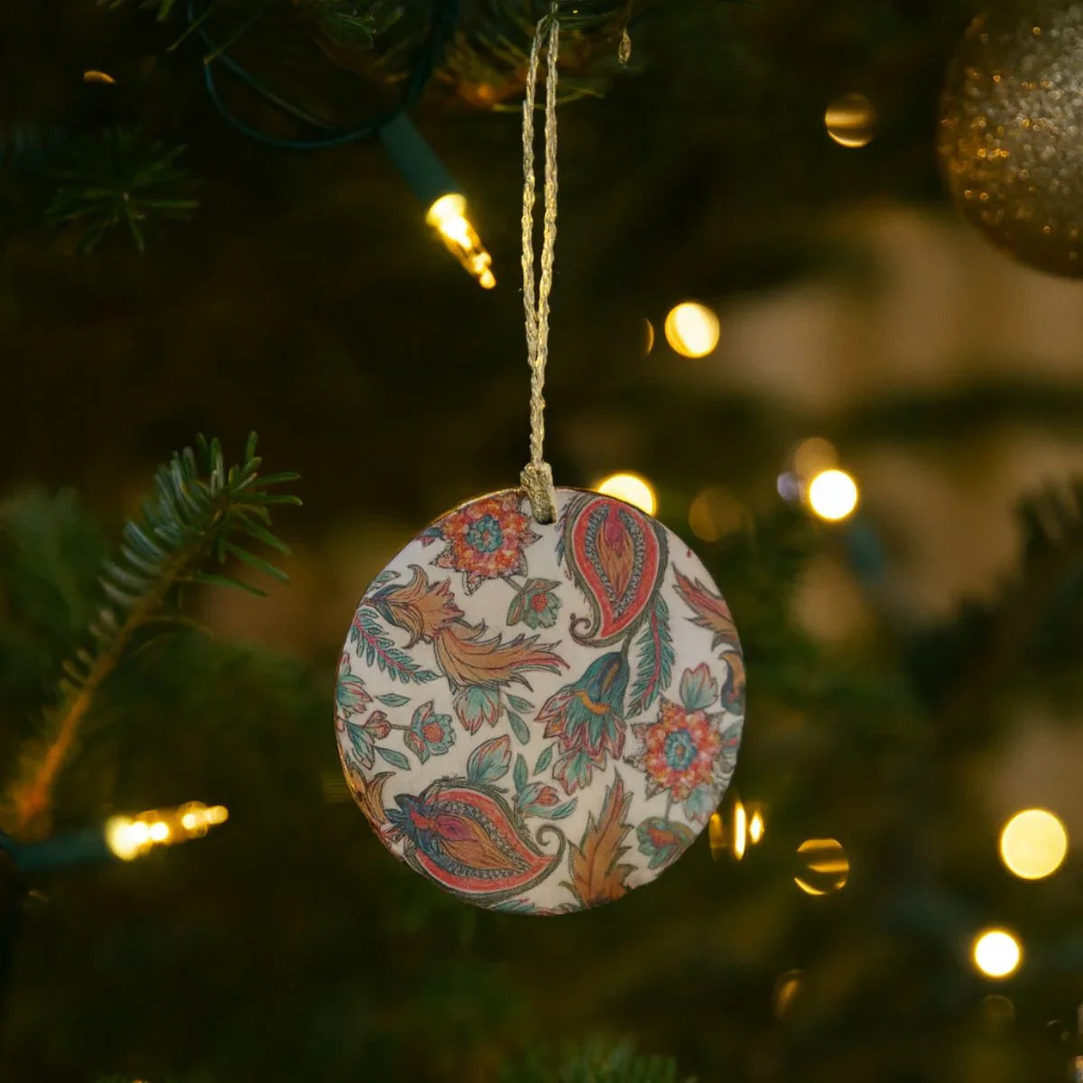Resin Round Christmas Ornament