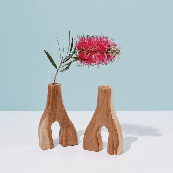 Tomo Wooden Vase - The Leprosy Mission Shop