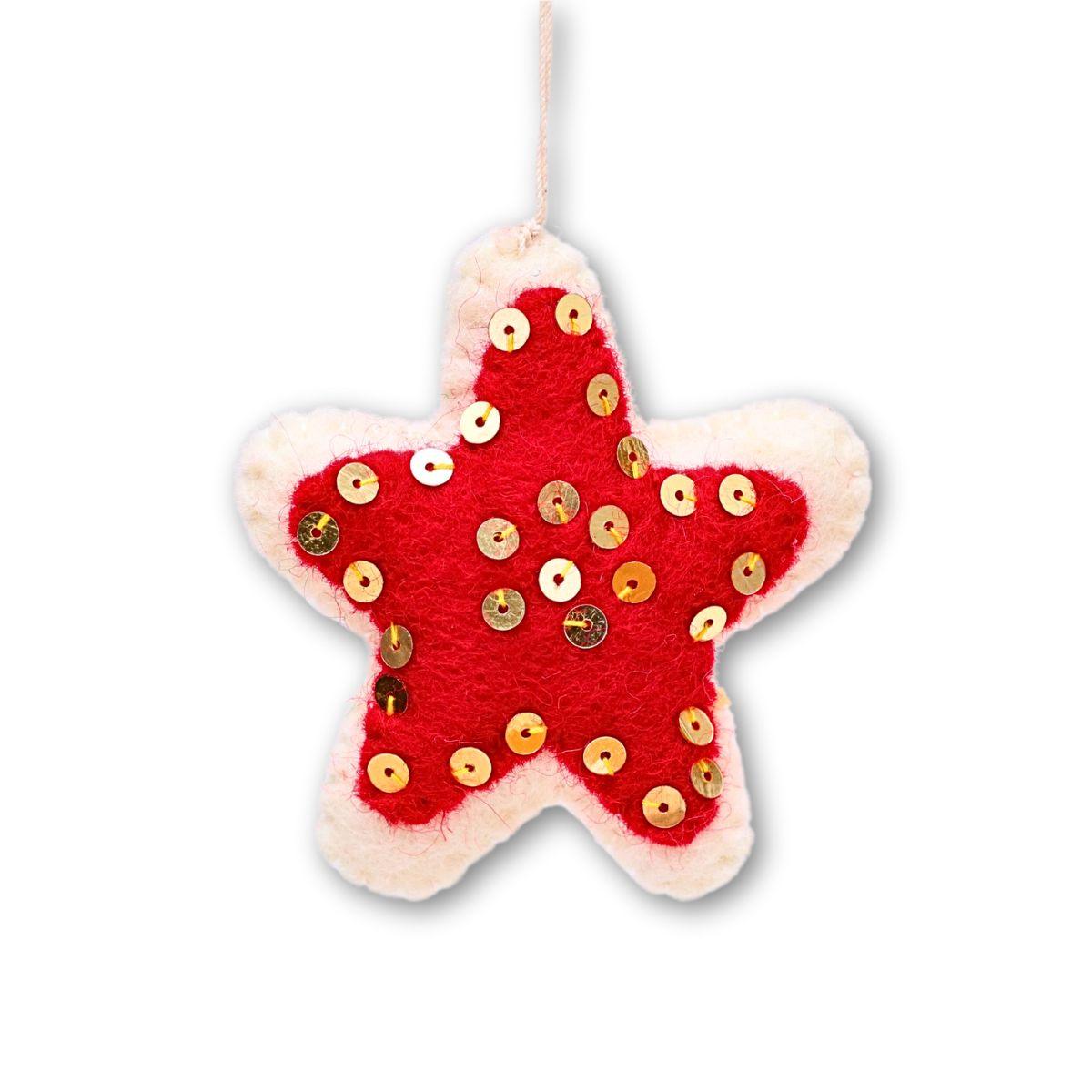 Sequined Star Ornament - The Leprosy Mission Shop