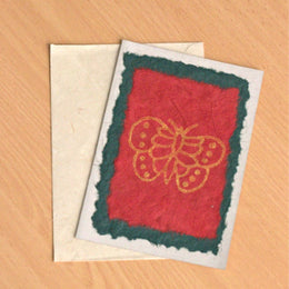 Golden Butterfly Batik card