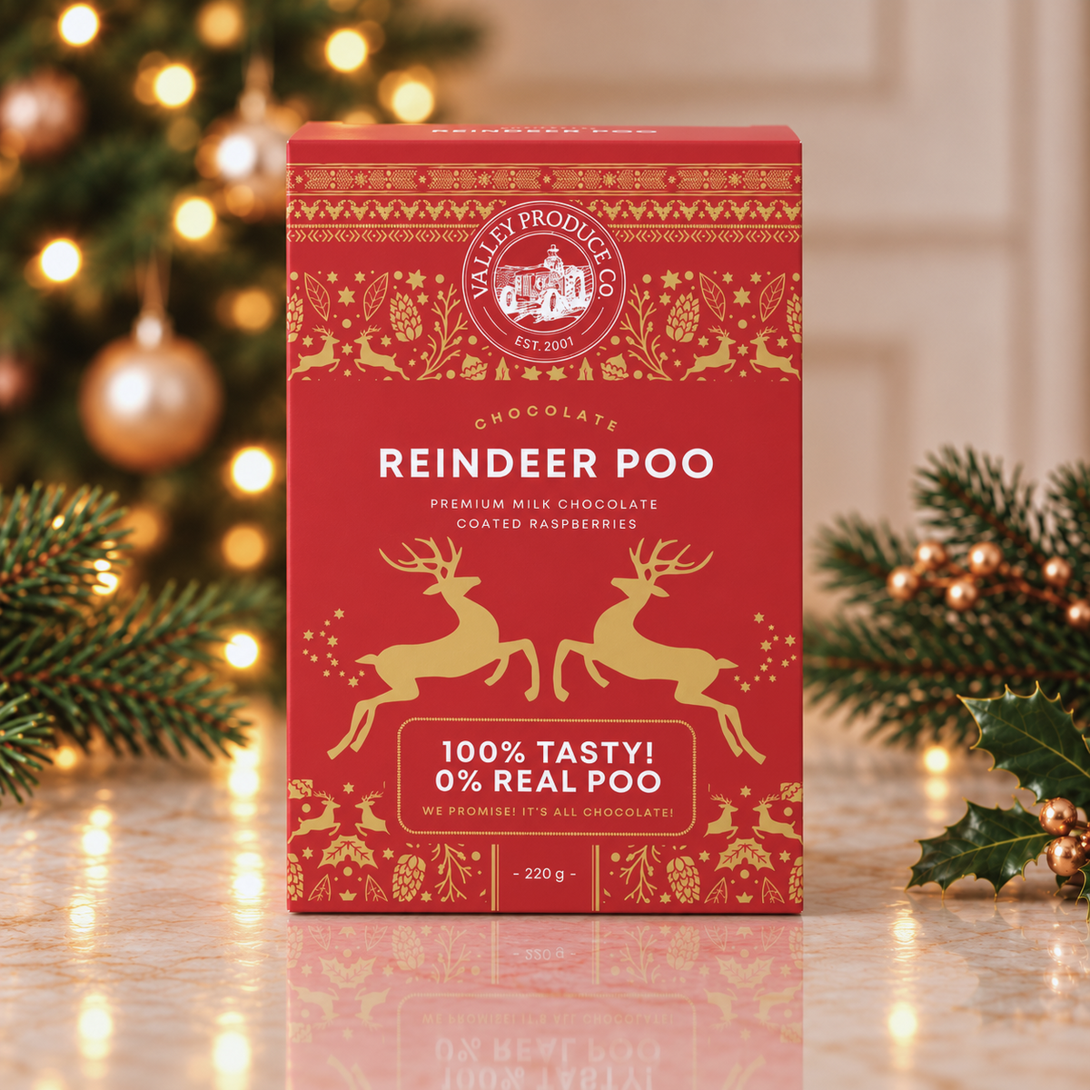 Luxury Festive Chocolate Reindeer Poo