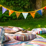 Rainbow Flags Garland - Handmade - Upcycled