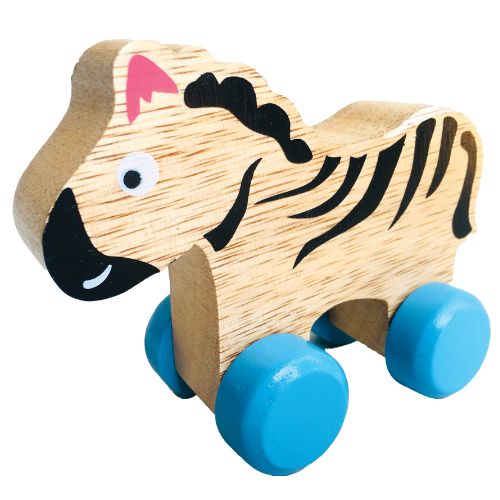 Wooden Zebra Pull Along