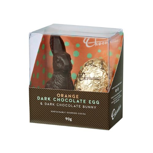 Orange Dark Chocolate Egg & Bunny