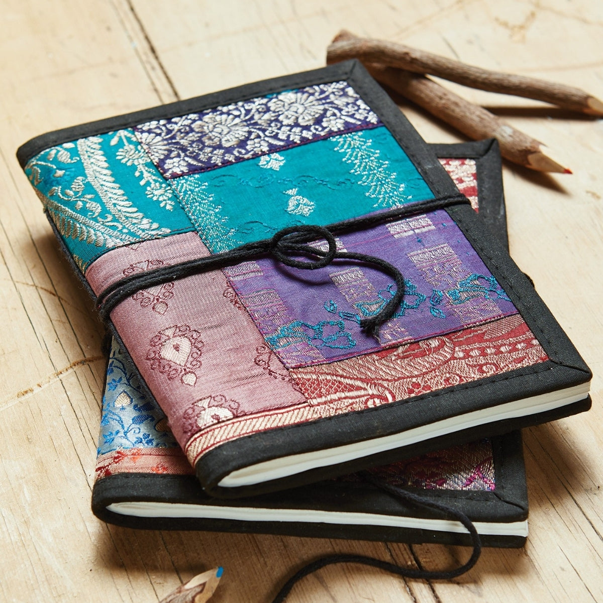 Brocade Covered Handmade Paper Notebook