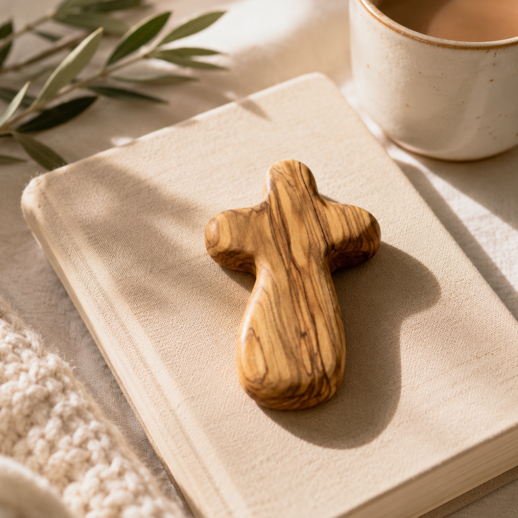 Palm Pray Cross - Traditionally Hand-Carved