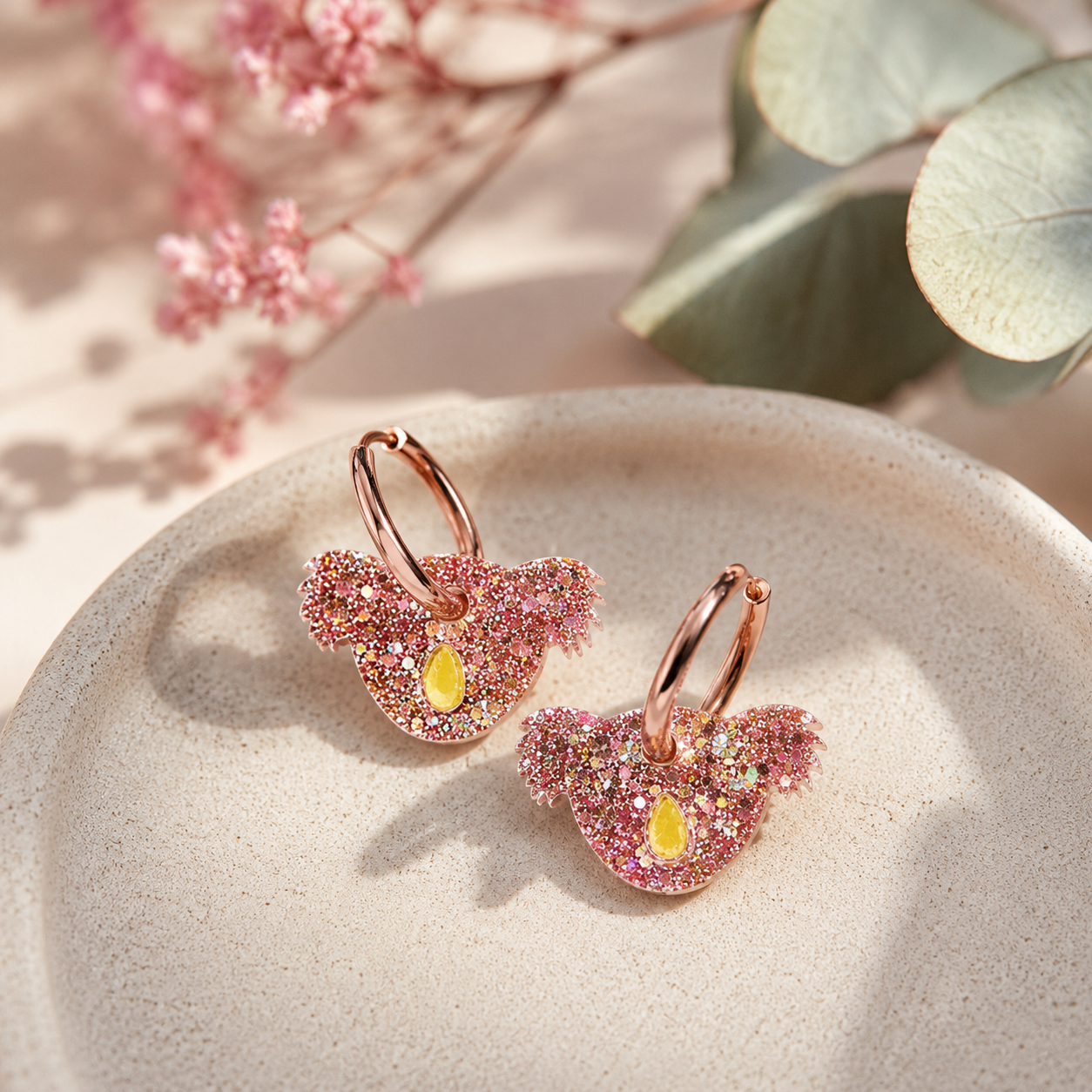 Koala Rose Gold Earrings