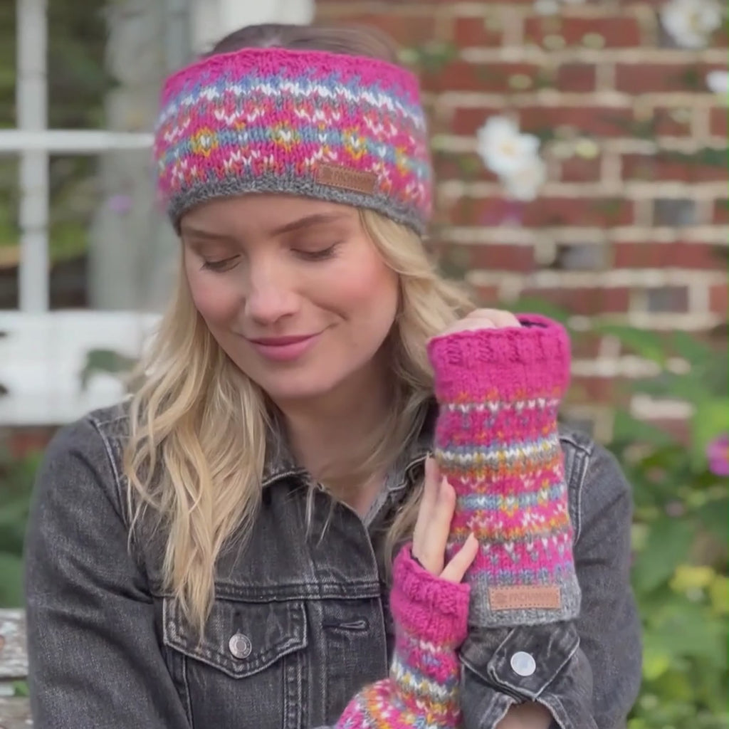 Iona Handwarmer Pink