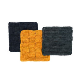 Jute Set of 3 Wash Cloths