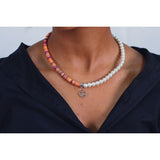 Pearl Mulitcolour Bead Necklace