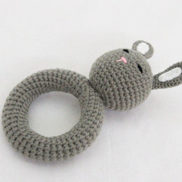 Handmade Crochet Bunny Toy Rattle - The Leprosy Mission Shop