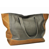 Maliha Two Tone Leather Tote Bag - The Leprosy Mission Shop