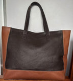 Maliha Two Tone Leather Tote Bag - The Leprosy Mission Australia Shop