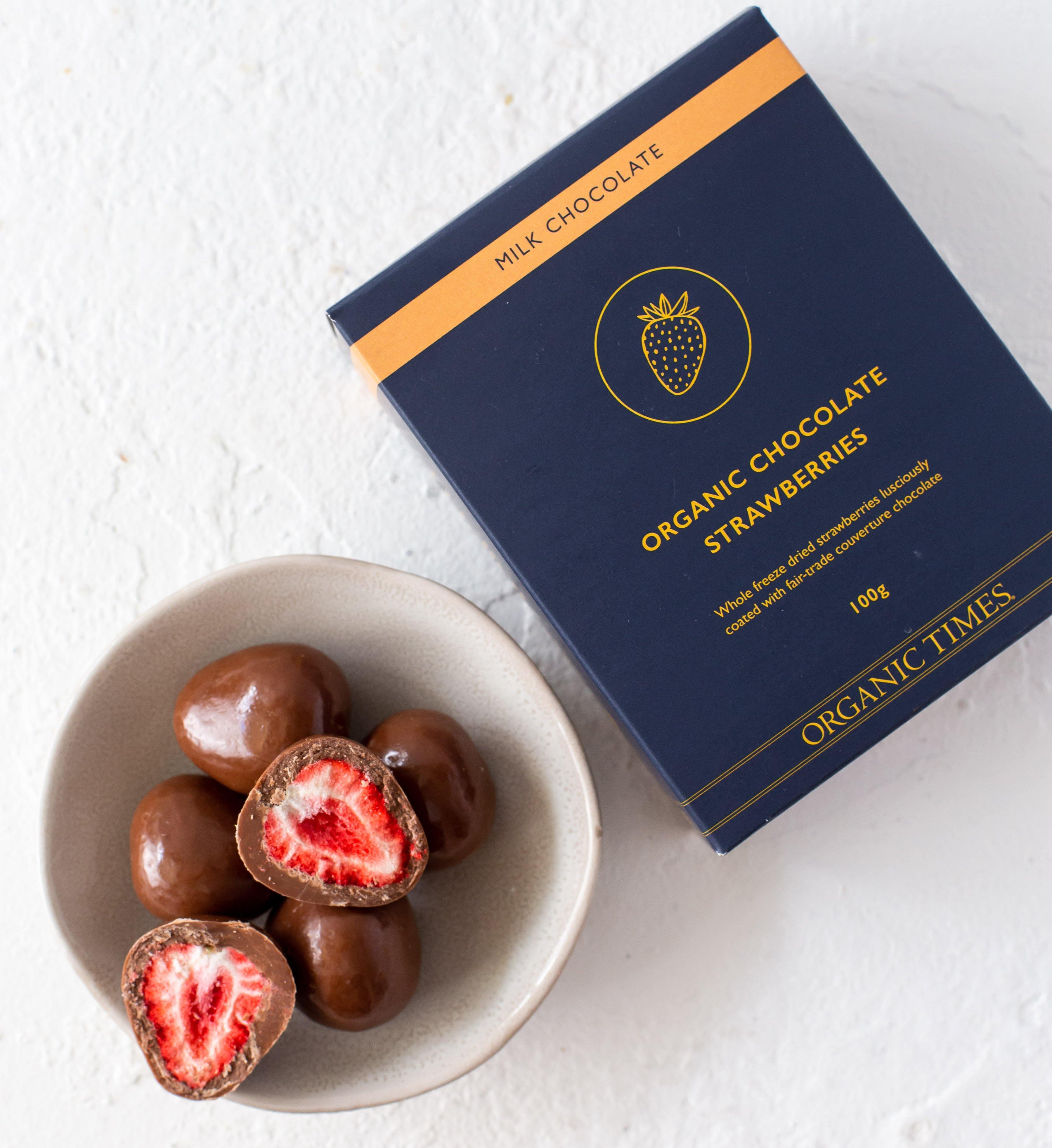 Organic Milk Chocolate Strawberries - The Leprosy Mission Shop