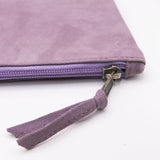 Suede Clutch Purse- Purple - The Leprosy Mission Shop