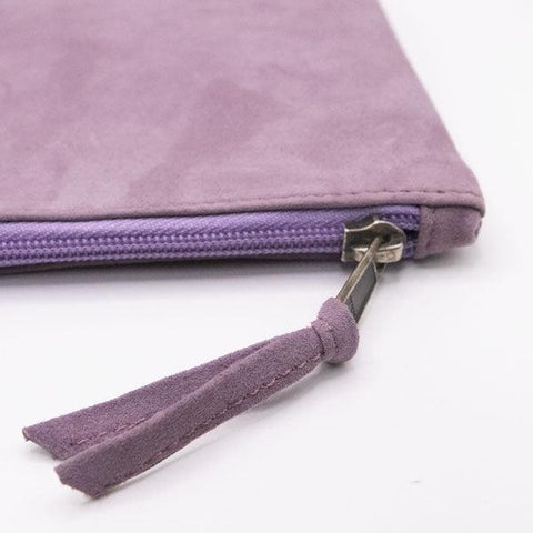 Suede Clutch Purse Purple The Leprosy Mission Shop