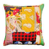 Vintage Kantha Stitch Patch Cushion Cover - The Leprosy Mission Shop